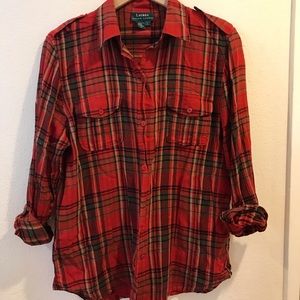Lauren Ralph Lauren red flannel button up